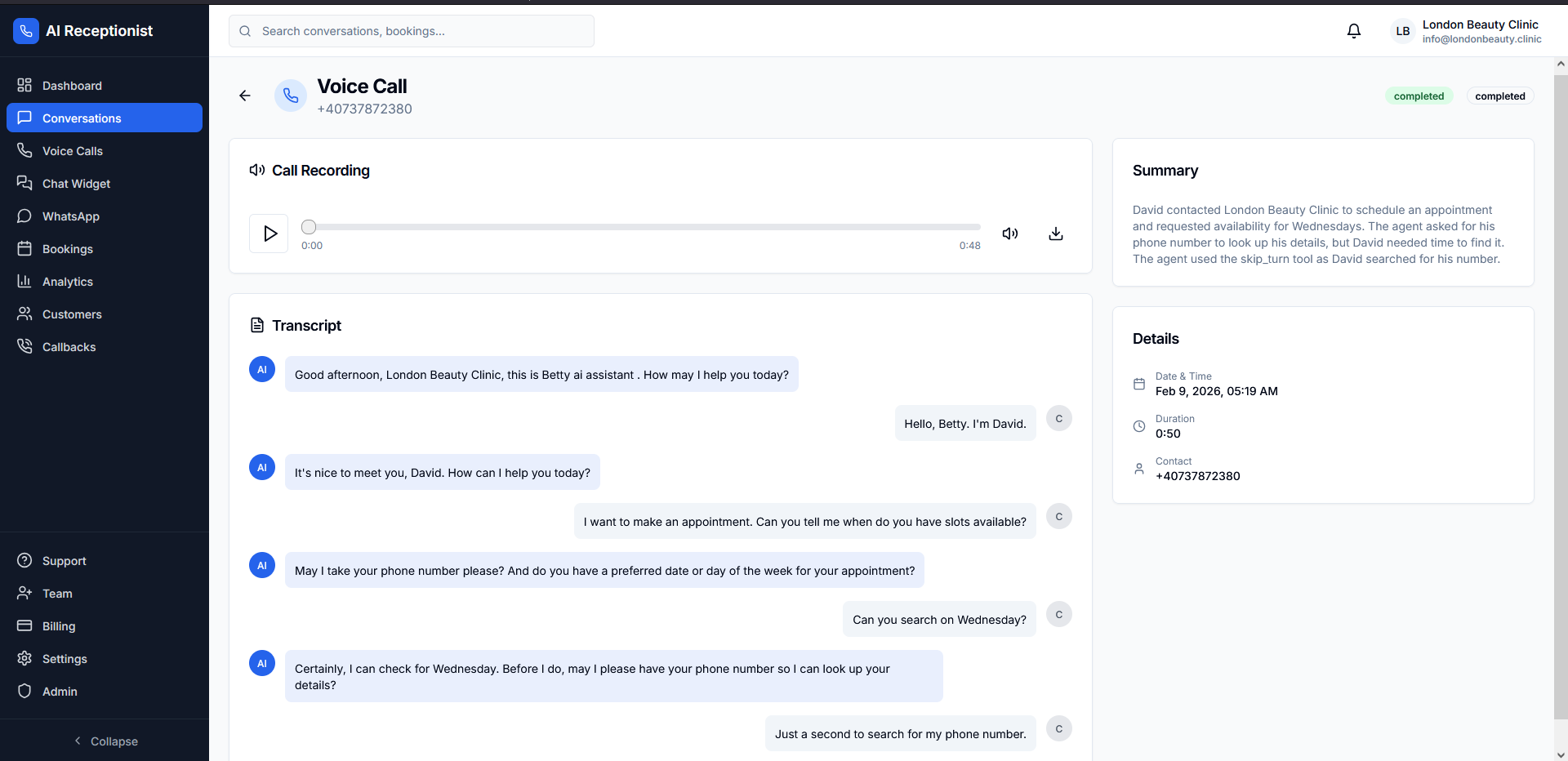 Transkripsjon av samtaler